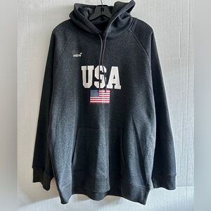 Mitre USA Charcoal Fleece Sweatshirt Hoodie NWT - Size L